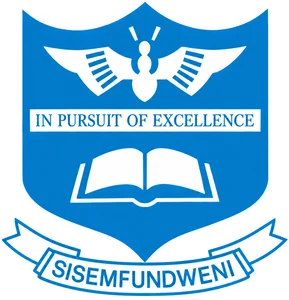 The Luveve Technical High School badge: a winged emblem, the motto In Pursuit of Excellence, an open book, and the word Sisemfundweni